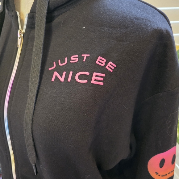 Le Superbe Black Hoodie with Pink Accents 1338 - Picture 4 of 8